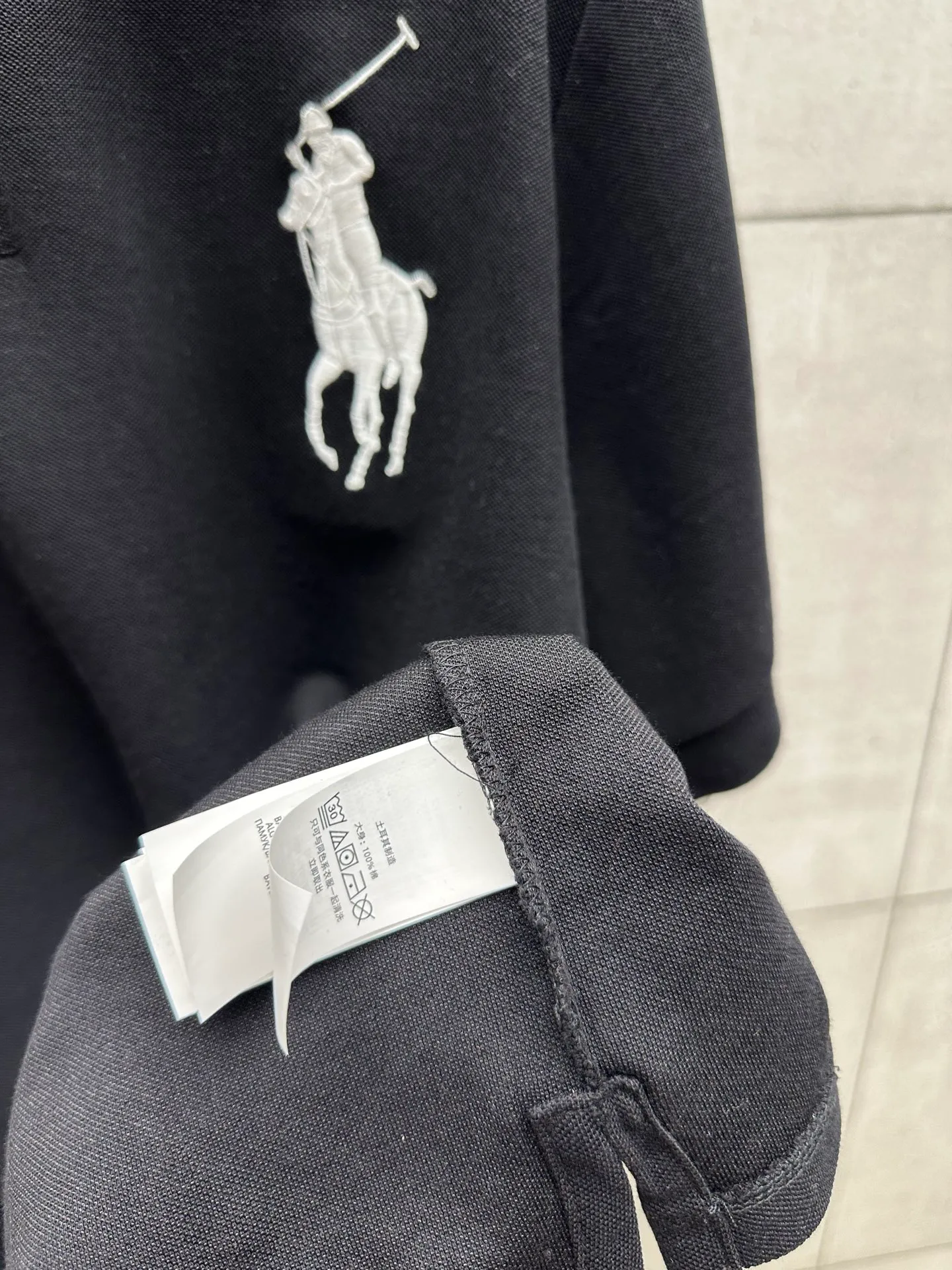 P160 #009 Ralph lauren Ralph Lauren series uses 280G high-end fabrics, Behringer 1000-needle embroidery restores ZP, complete three-label accessories, color: black, size: S M L XL
